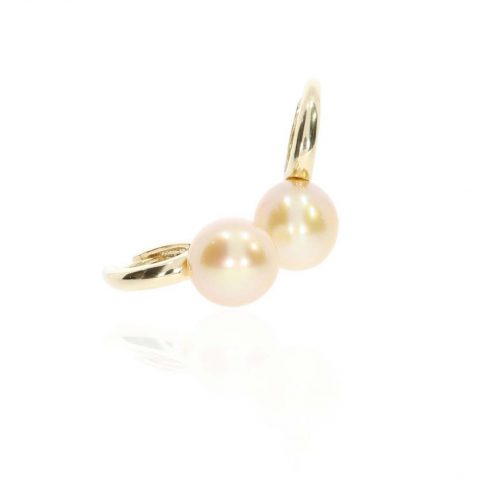 Eliza Golden South Sea Pearl and Gold Earrings Heidi Kjeldsen Jewellery ER6087 front