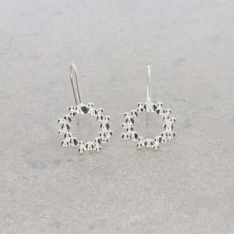 Helle Silver Beaded drop Earrings Heidi Kjeldsen Jewllery ER4729 still