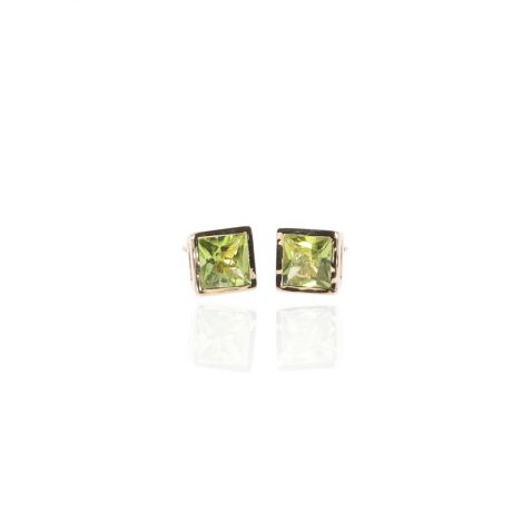 Nanna Peridot Square Earrings Heidi Kjeldsen Jewllery ER6032 white1