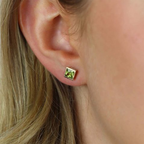 Nanna Peridot White Gold Earrings Heidi Kjeldsen Jewelllers ER6032