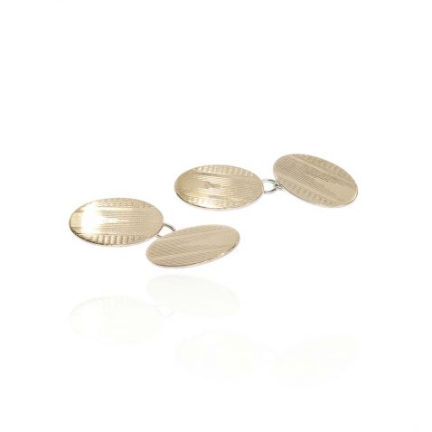 Clara Gold Silver Art Deco Cufflinks Heidi Kjeldsen Jewellery PLCL0001 white
