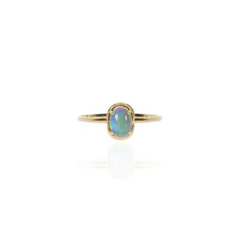 Clara Preloved 18ct Opal Ring Heidi Kjeldsen Jewellery PLR0018 white