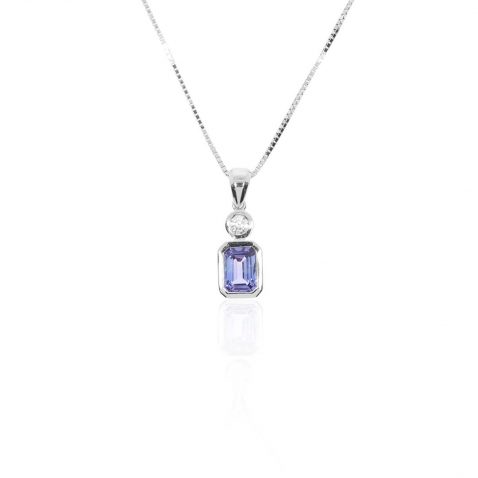 Viola Tanzanite Diamond PendantHeidi Kjeldsen Jewllery P1769 white