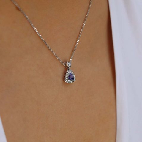 Viola Tanzanite and Diamond Pendant Heidi Kjeldsen Jewellery P1752 model