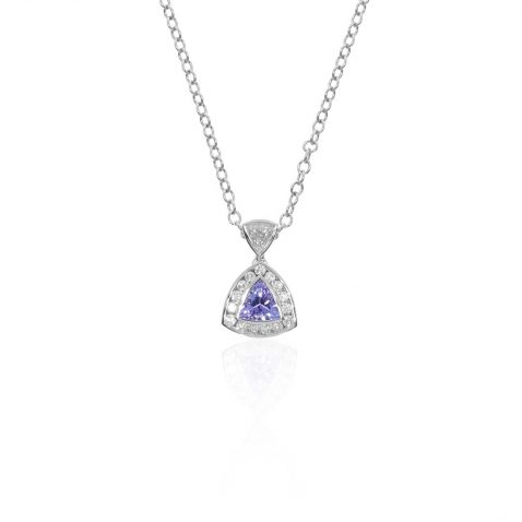 Viola Tanzanite and Diamond Pendant Heidi Kjeldsen Jewellery P1752 white1